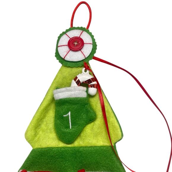 Countdown Advent Calendar Felt Christmas Tree with 24 Felt Mitten Pockets - Picture 4 of 7
